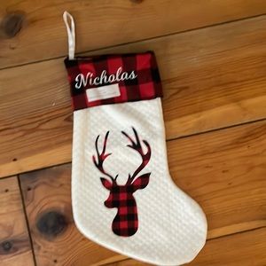 NWT “Nicholas” Personalized Christmas Stocking